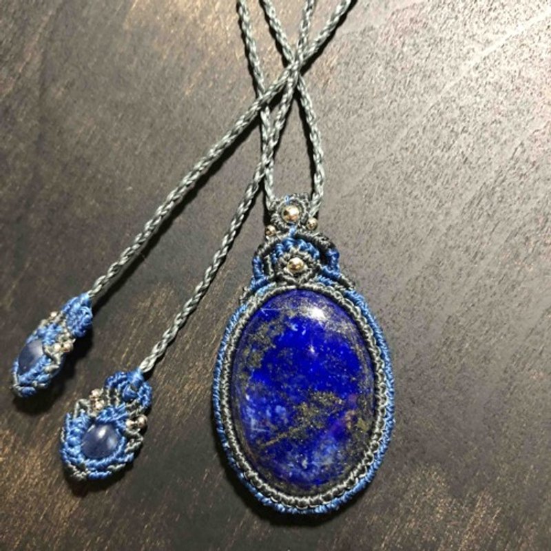 636-Lapis lazuli necklace - 项链 - 贵金属 蓝色
