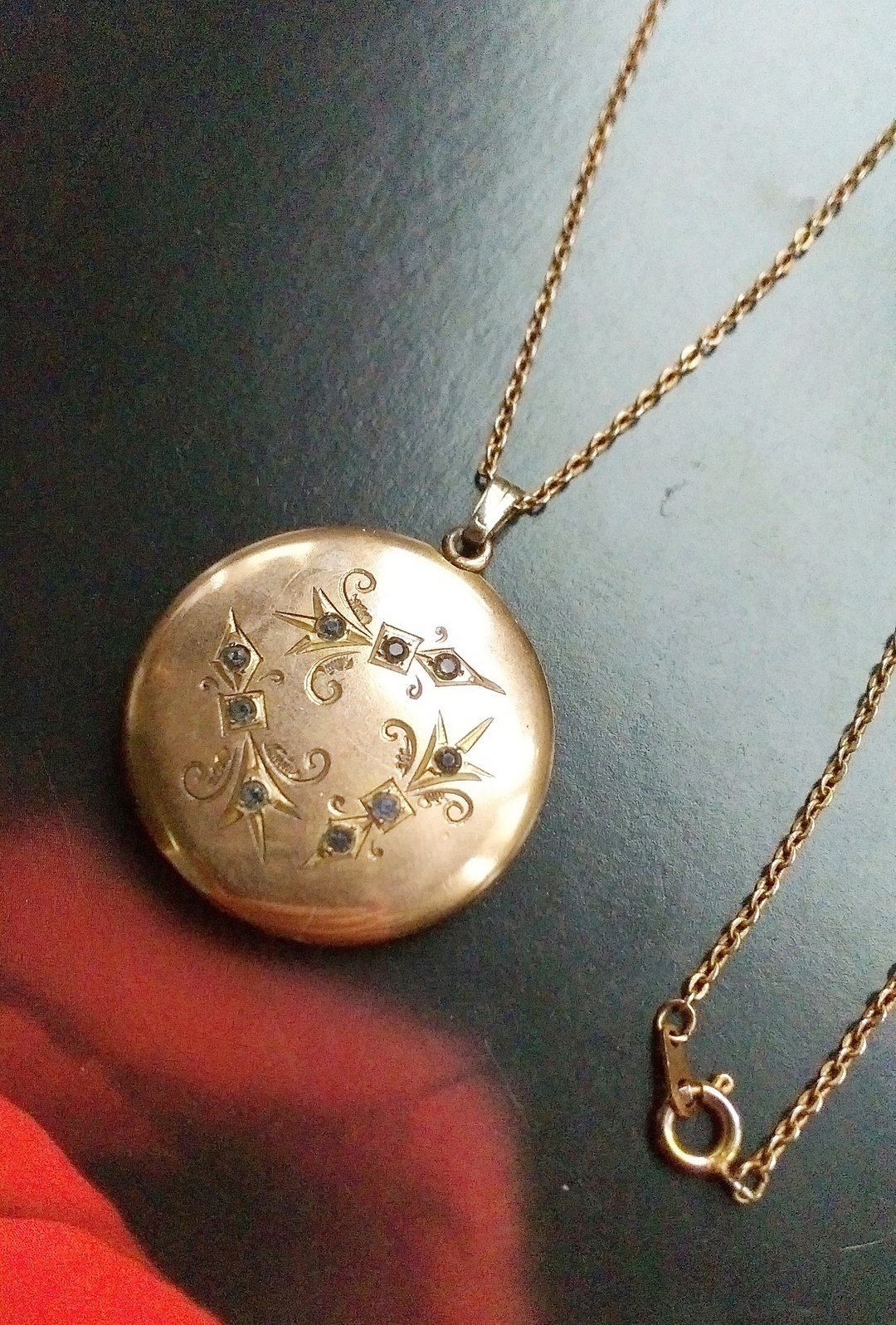 Vintage Jewelry S.K. Merrill  1910 年代 老式 locket  项链 - 项链 - 其他金属 金色