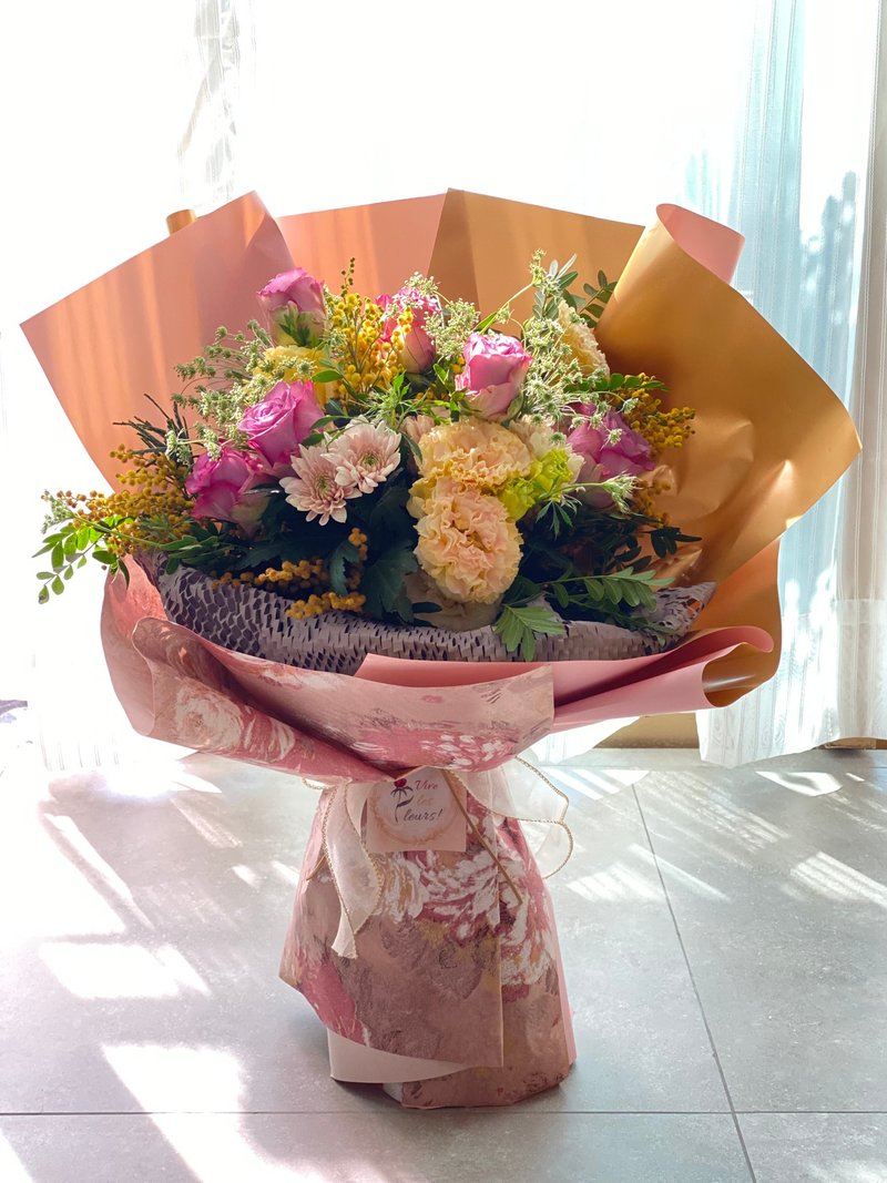 【感谢 / 表白花束】粉红玫瑰鲜花束 Alice - 植栽/盆栽 - 植物．花 粉红色