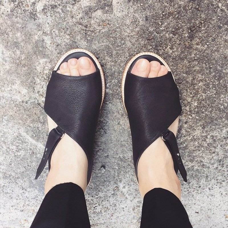 Bottle Shoes - 女款休闲鞋 - 真皮 黑色