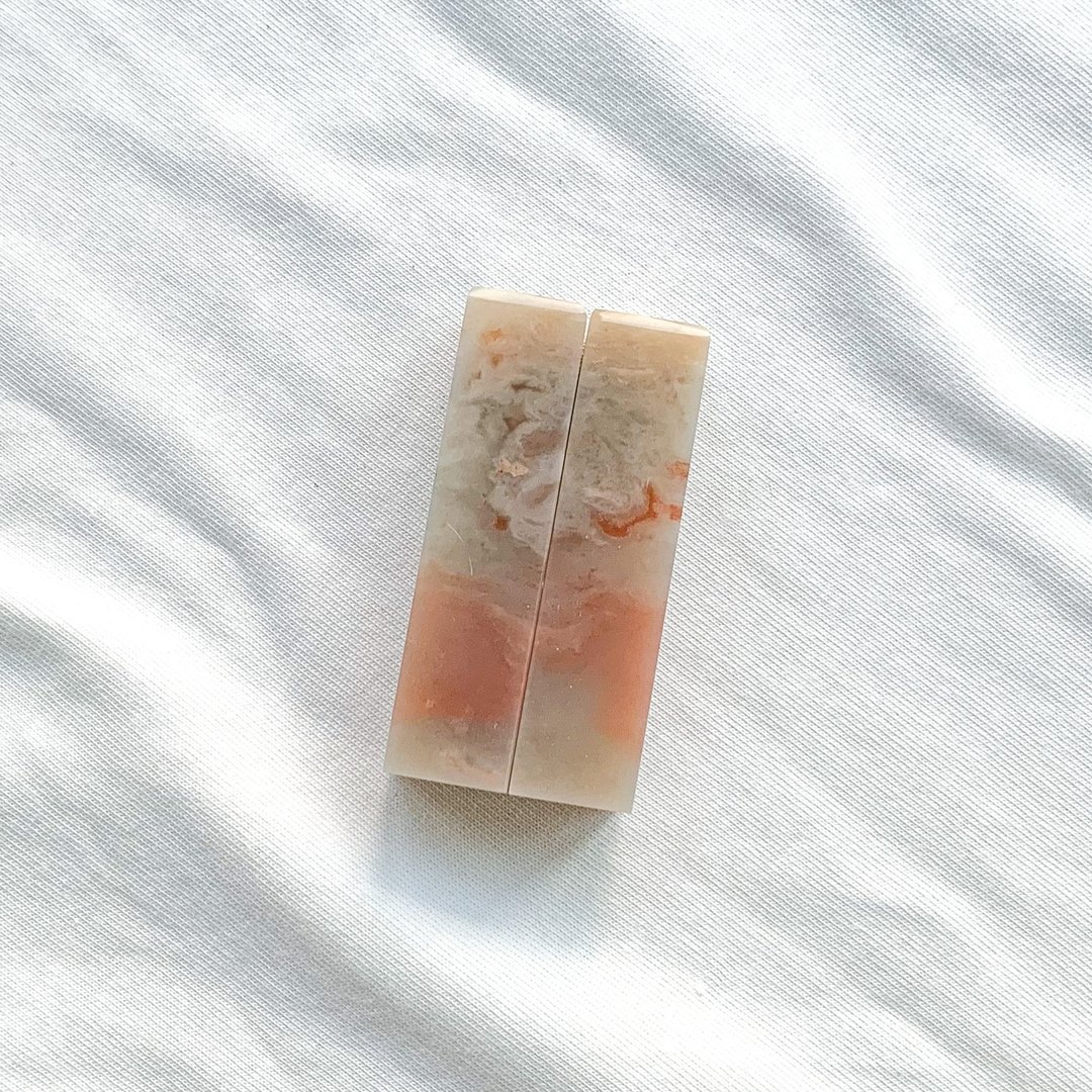 爱你一万年 / 宝泥斋定制结婚/情人对章 - 精品老挝石 - 印章/印台 - 石头 红色