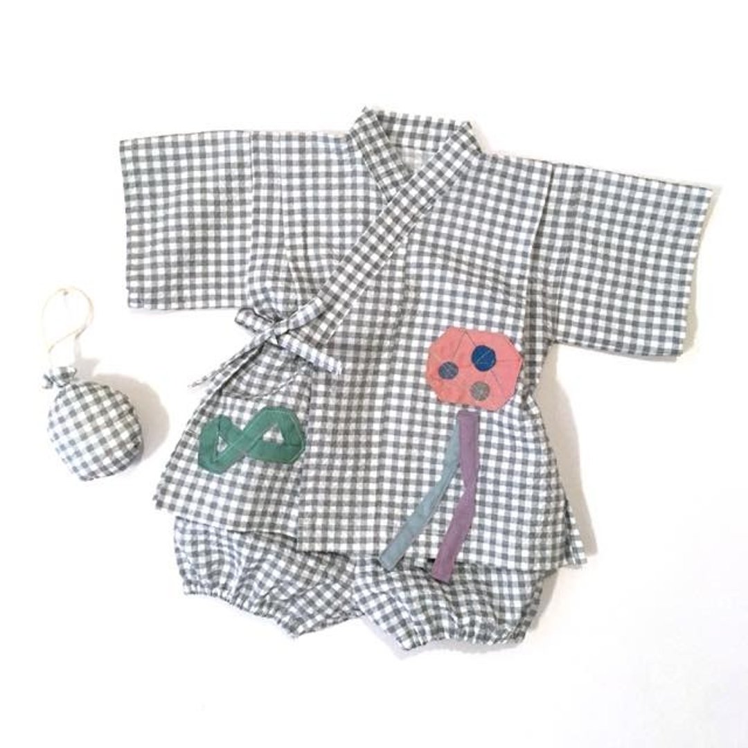 ＜JINBEI＞Japanese summer clothes Kimono of the baby - 其他 - 棉 灰色