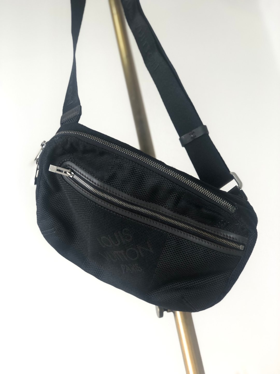 【 日本直送 名牌中古包 】LOUIS VUITTON 路易威登 侧背包 M93021 ALIZEE Damier Geant 黑色 vintage i467ba - 其他 - 棉 黑色