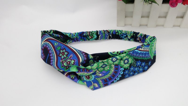 交叉松紧款发带 hairband *SK* - 发带/发箍 - 棉．麻 