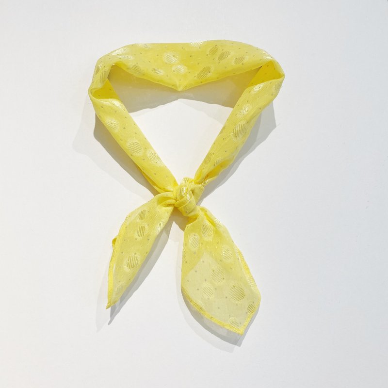 JOJA 日本老布制 领巾 / 发带 - 丝巾 - 聚酯纤维 黄色
