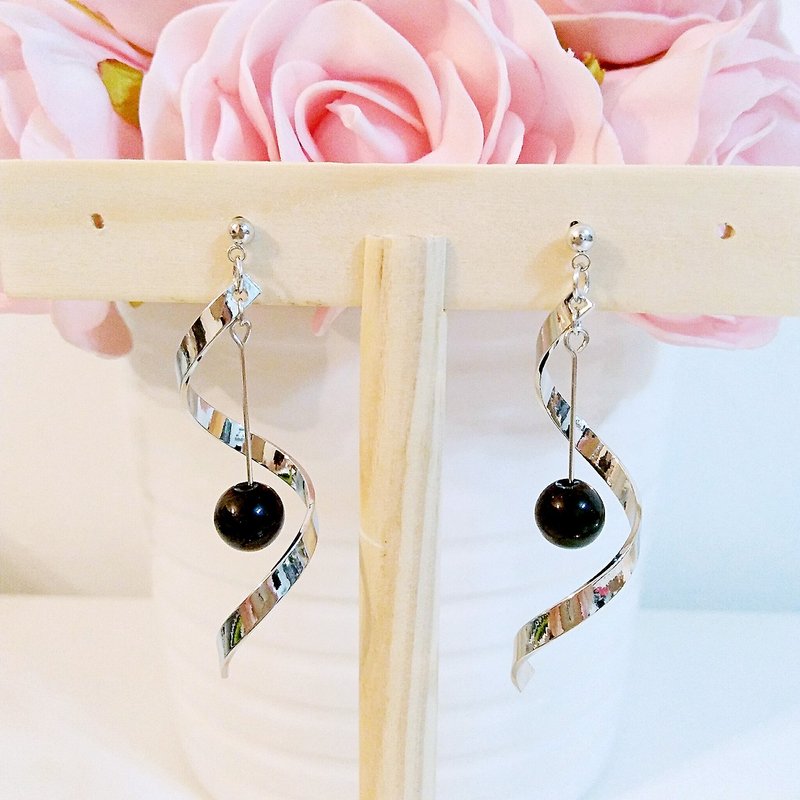 简约浪漫 梦幻星空 旋转耳环耳钉 / Raindrop Earrings, Teardrop Earrings - 耳环/耳夹 - 其他材质 银色