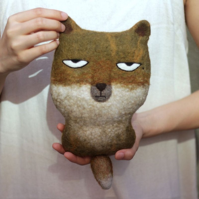 5.14 起【湿毡2堂课】心很累 — 厌世藏狐包 - 编织/羊毛毡/布艺 - 羊毛 