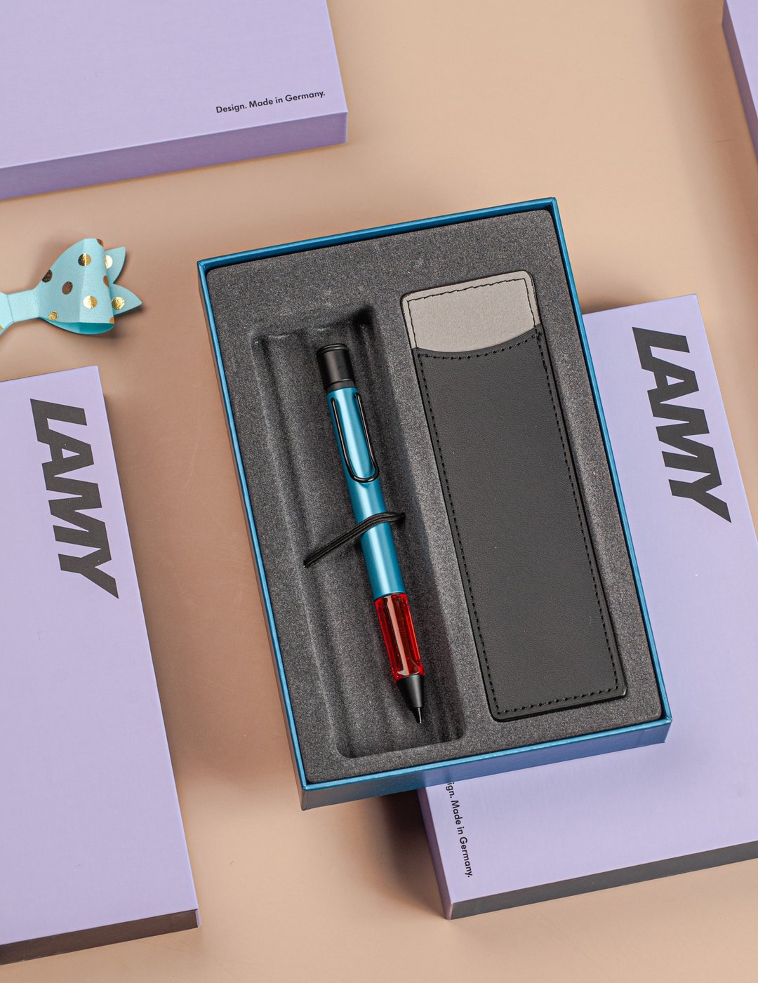 【雷雕刻字】LAMY 自动铅笔 限量单入笔套礼盒/ALstar2025 单宁蓝 - 铅笔/自动铅笔 - 铝合金 蓝色