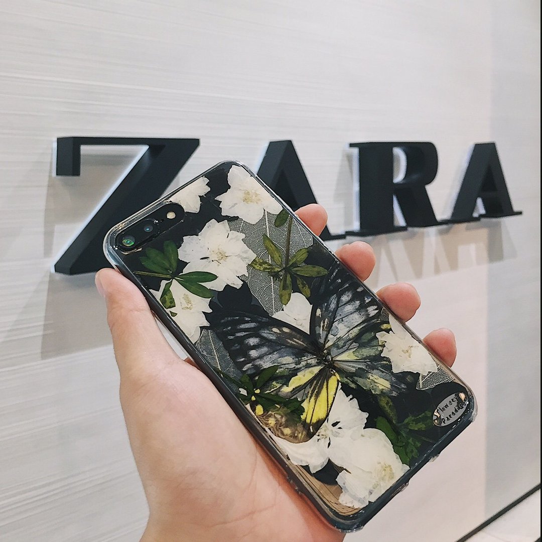 蝶蝶不羞 - 手机壳/手机套 - 植物．花 黑色