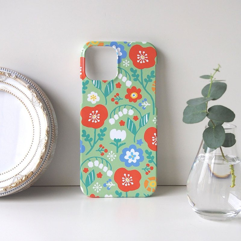 【iPhone 塑胶壳】春日花语・绿色 - 手机壳/手机套 - 塑料 多色