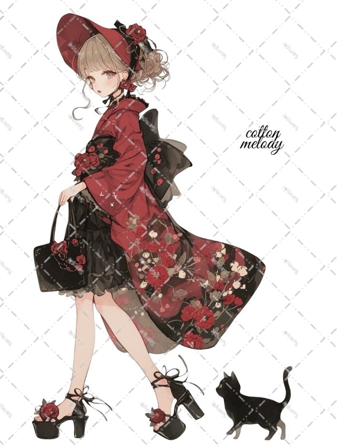 原创贴纸 no.7758 人物贴纸 原创贴纸 人物贴纸 女孩贴纸 原创人物贴纸 - 贴纸 - 纸 