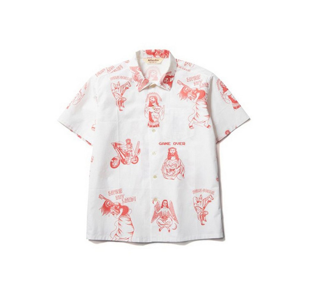 Softmachine Jesus Shirts S/S耶稣翻玩刺青短袖衬衫(两色) - 男装衬衫 - 其他材质 多色