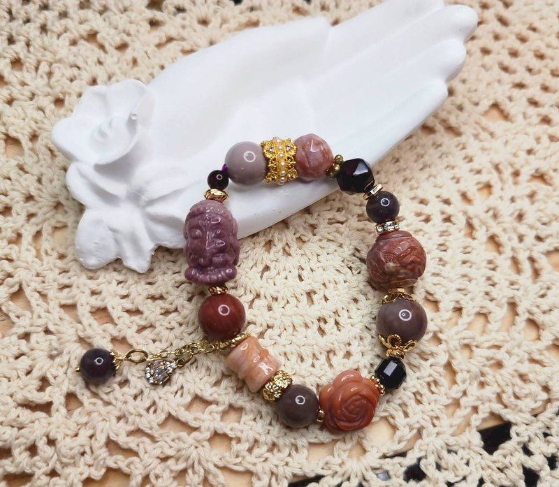 阿拉善精雕象神轻奢感设计款手串 - 手链/手环 - 玉石 