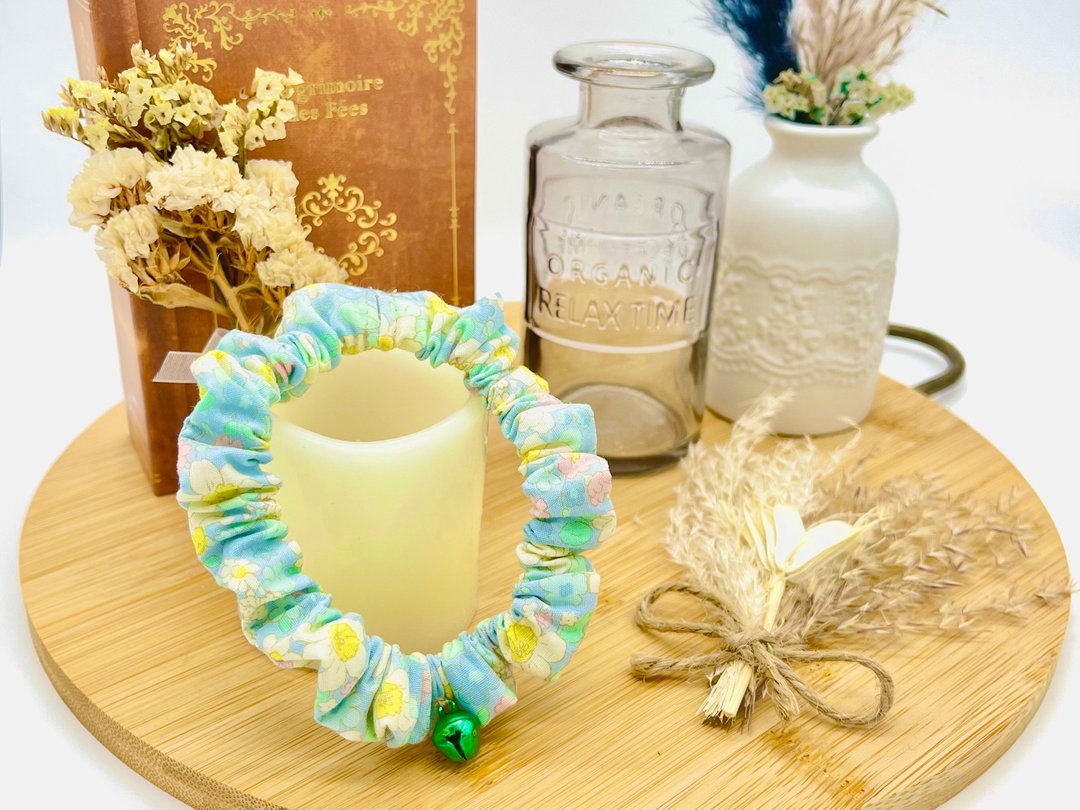 Size adjustable　 Cat Collar Scrunchies - 项圈/牵绳 - 棉 蓝色