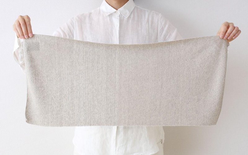 Linen Knit Face Towel (Pearskin) Natural - 香薰/精油/线香 - 棉．麻 卡其色