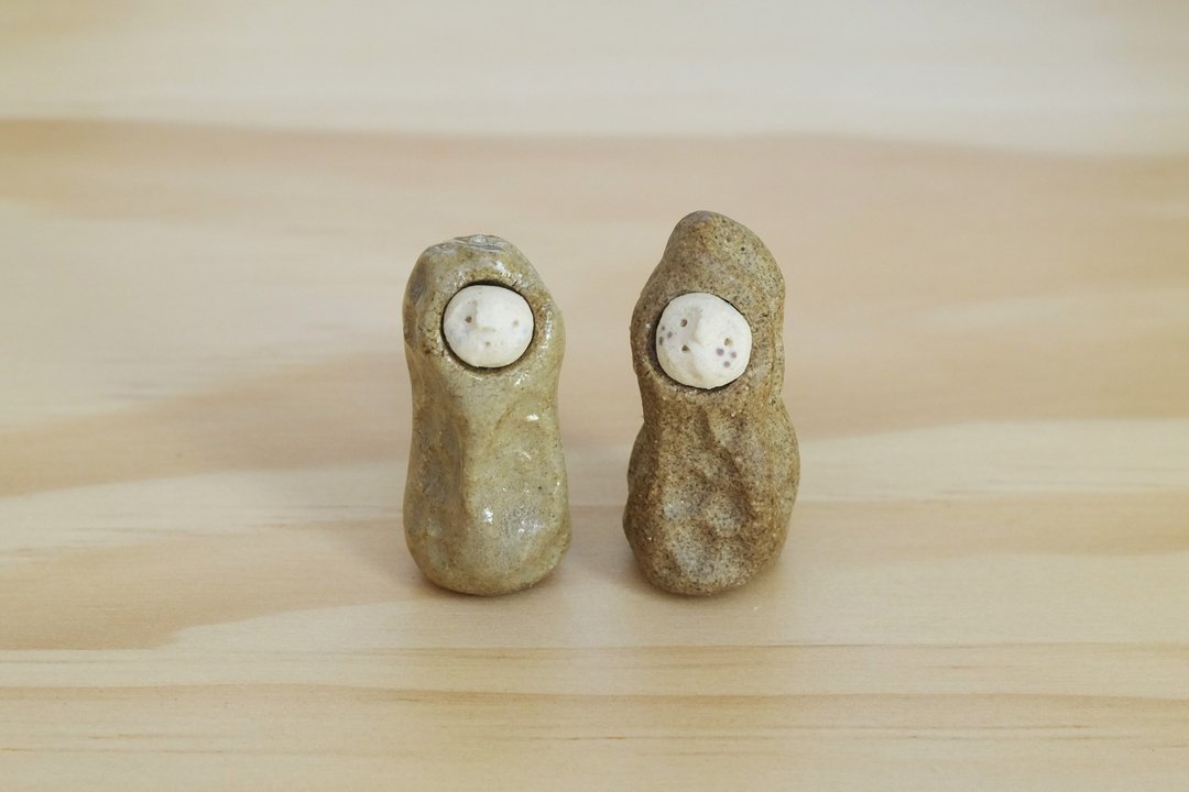 | Luna 陶偶系列 | 陶器 花生 装饰 摆设 | 2入组 - 摆饰 - 陶 卡其色
