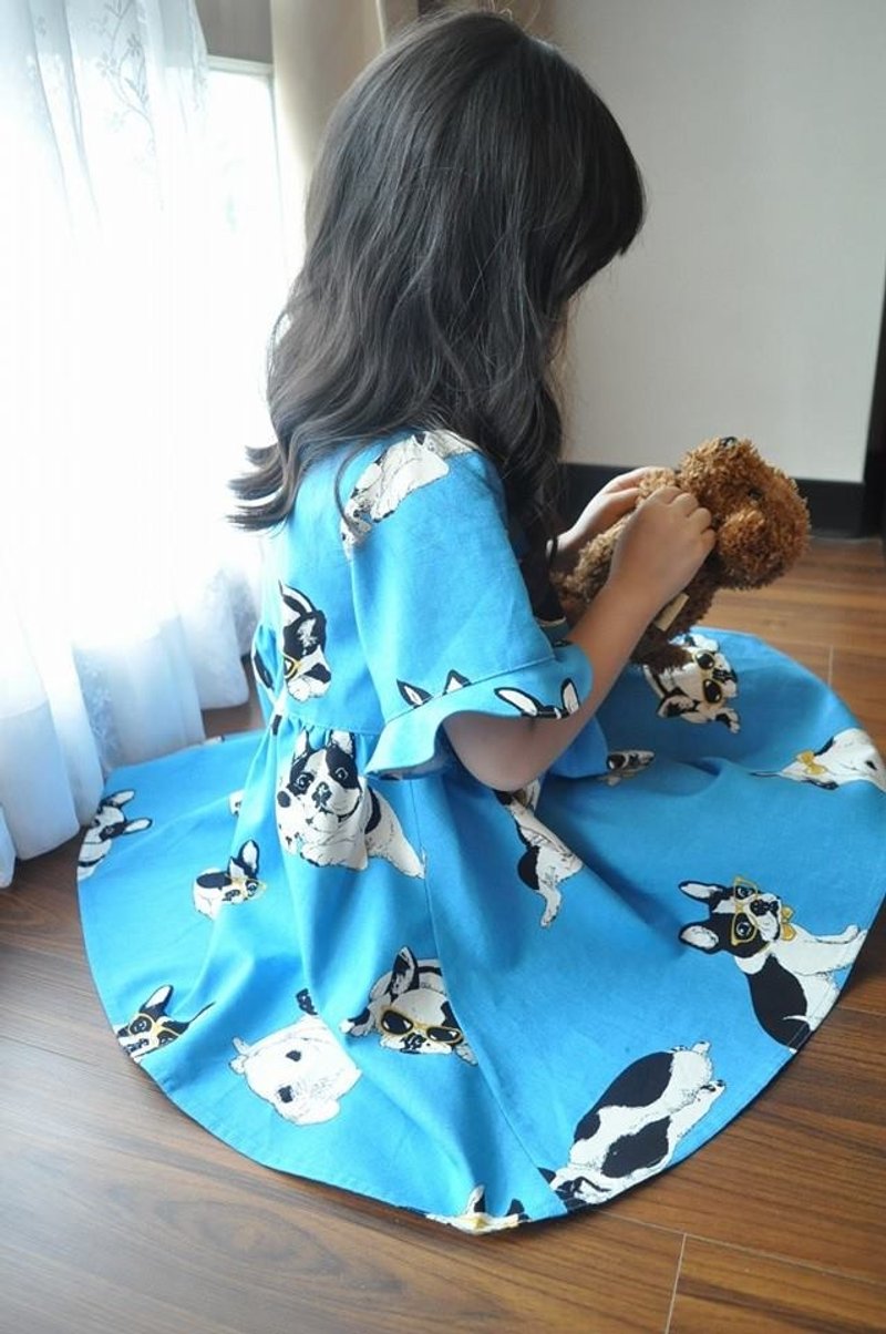 法斗 小洋装 - 其他 - 棉．麻 蓝色