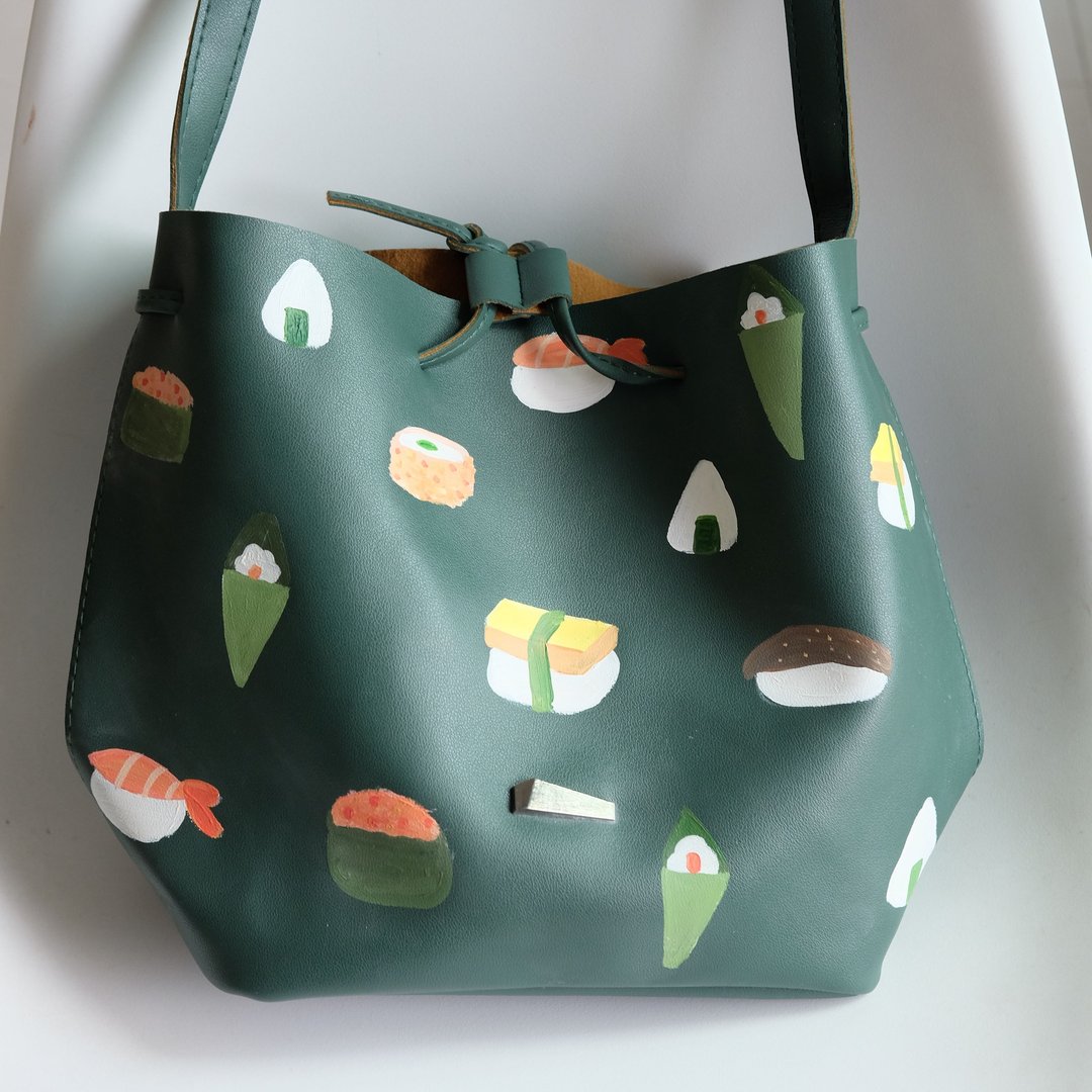 Sushi Bucket Bag - 手提包/手提袋 - 真皮 黑色