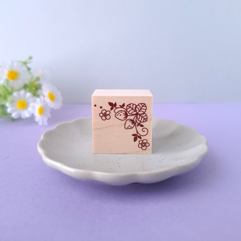 草莓角落装饰橡胶印章 - 印章/印台 - 橡胶 透明