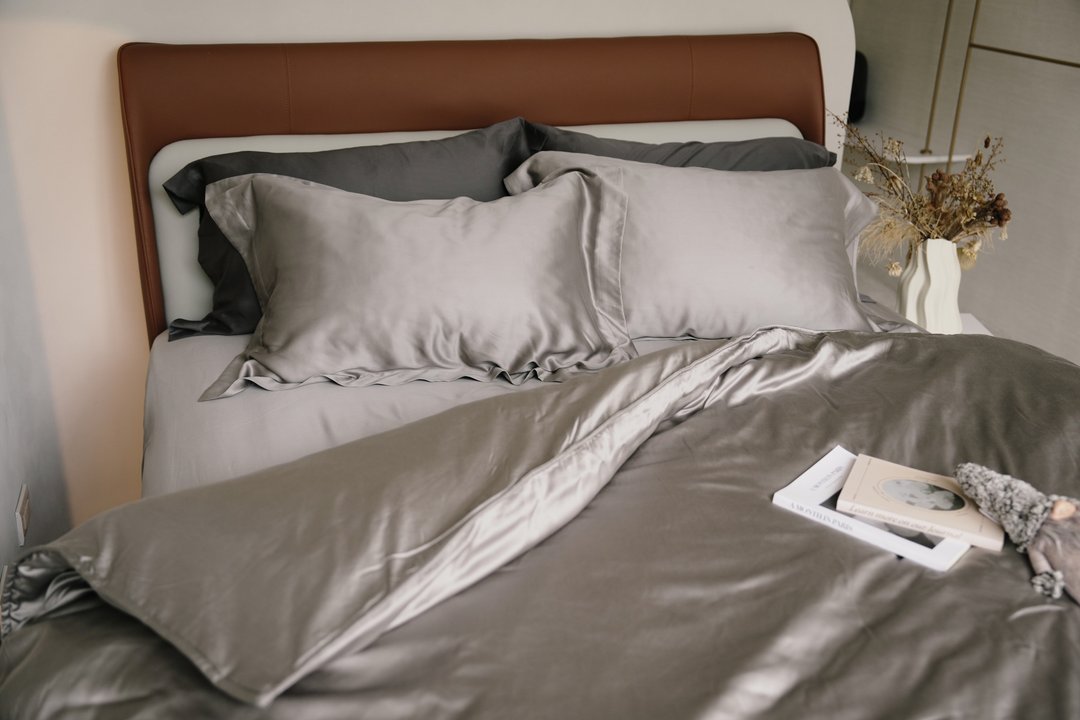 100支Tencel500织莱赛尔(双股纱)床包四件组-银灰 - 寝具 - 其他材质 