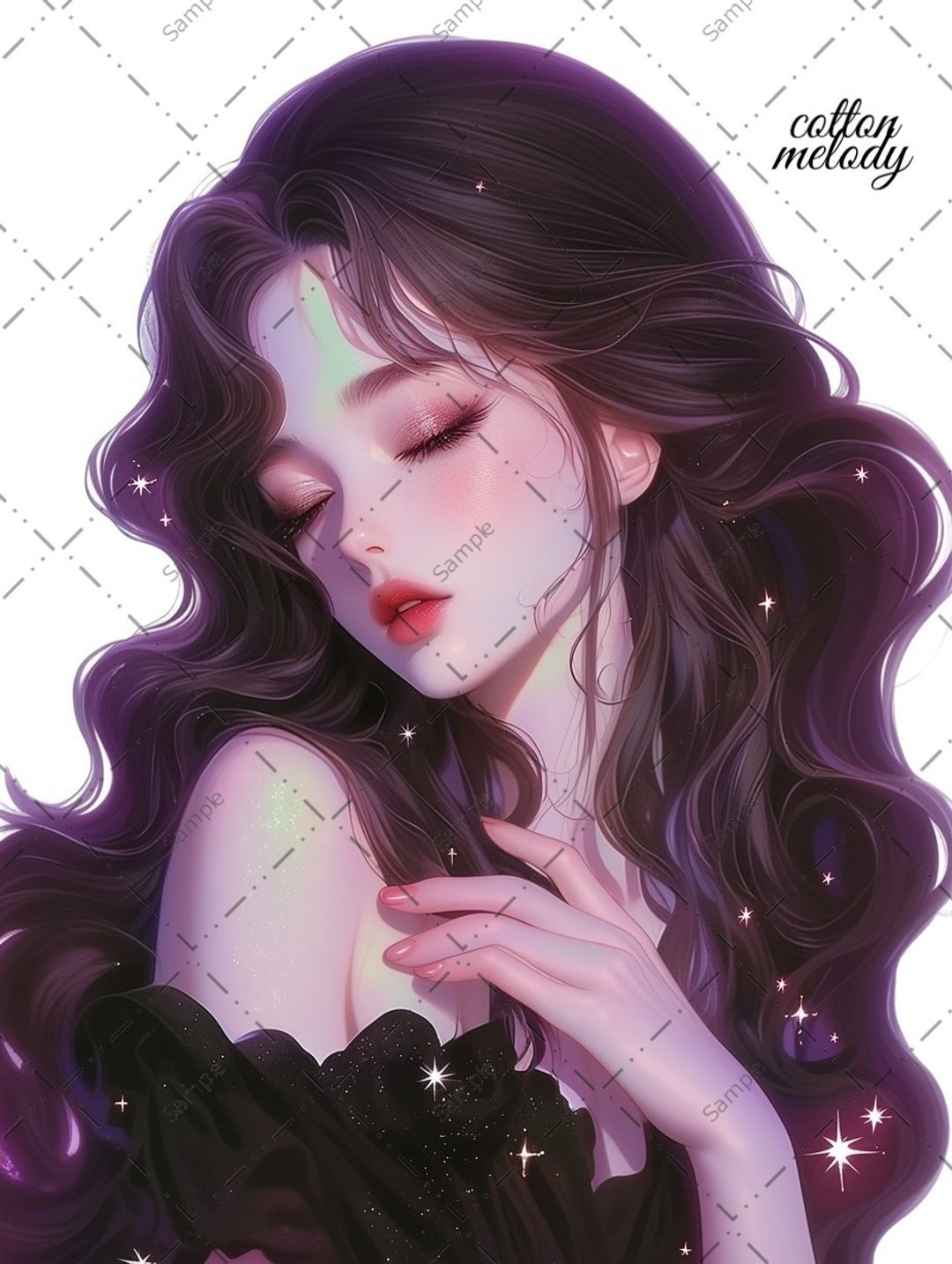 original sticker no.1129 人物贴纸 原创贴纸 人物贴纸 女孩贴纸 原创人物贴纸 - 贴纸 - 纸 