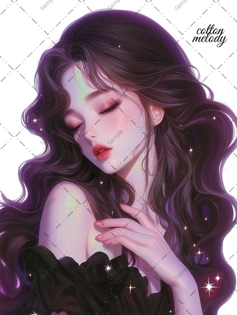 original sticker no.1129 人物贴纸 原创贴纸 人物贴纸 女孩贴纸 原创人物贴纸 - 贴纸 - 纸 