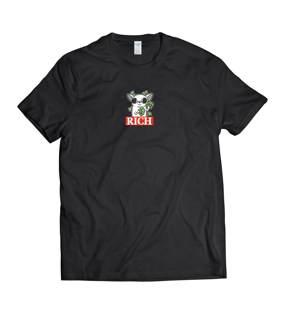 爆富迷你吉娃娃-T-shirt 白/黑/灰/藏青 - 男装上衣/T 恤 - 棉．麻 多色