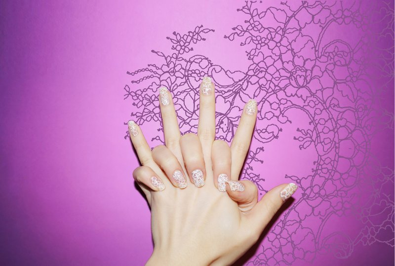 【 婚礼小物 】 浪漫蕾丝指甲贴 - 其他 - 其他材质 白色