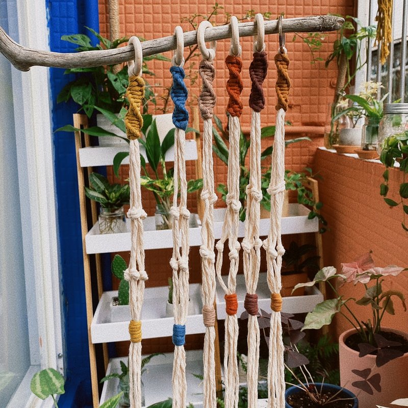 编织跳色吊挂小品 macrame - 摆饰 - 其他材质 多色
