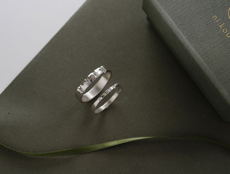 ni.kou 纯银 三生三世 类宝石 婚戒 情侣戒 对戒 - 对戒 - 其他金属 