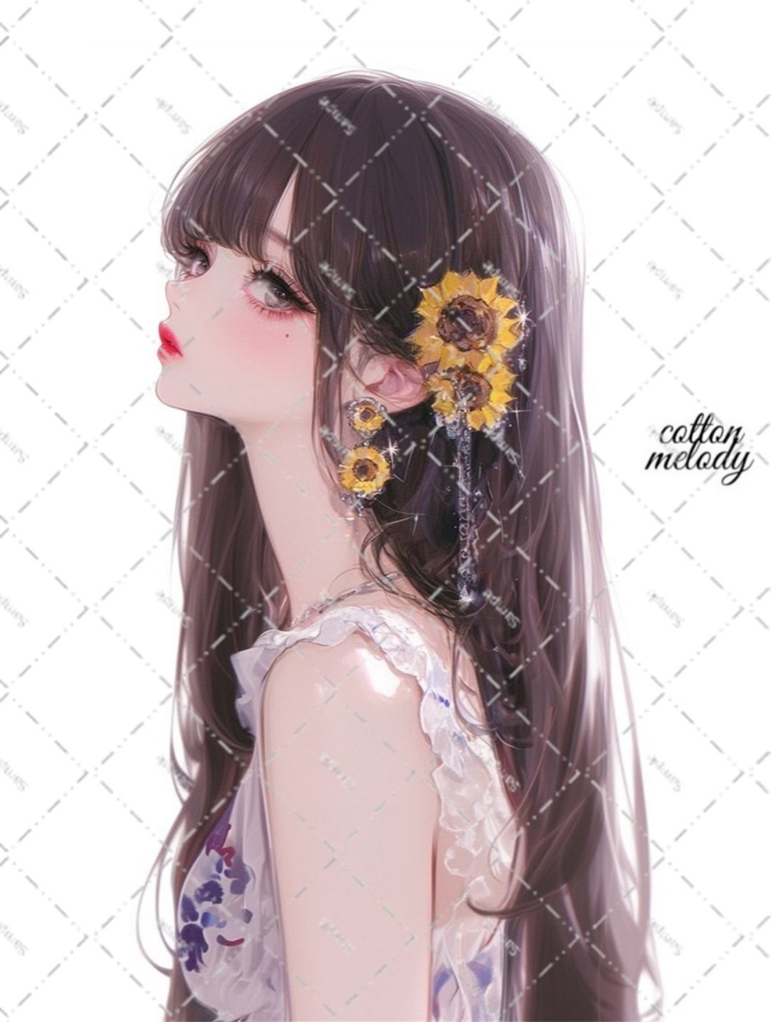 original sticker no.6126 人物贴纸 原创贴纸 女孩贴纸 原创人物贴纸 - 贴纸 - 纸 