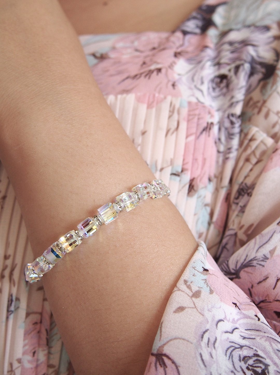 Aurora - Rainbow Aura Swarovski Crystal Bracelet - 手链/手环 - 水晶 透明