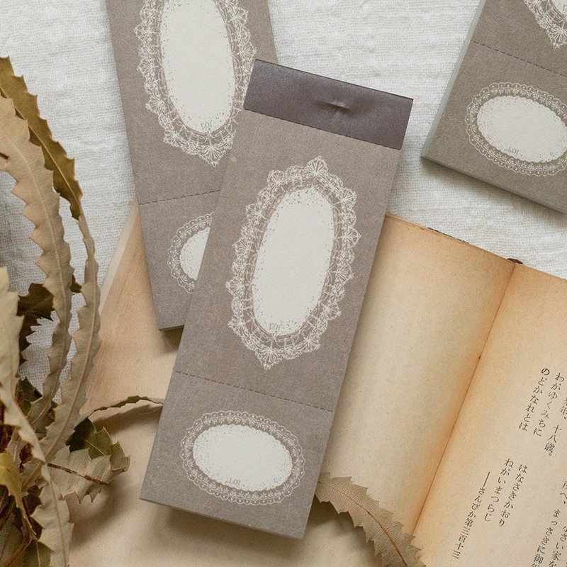 Blooming Aura - 布蕾丝 便笺本 - 便条纸/标签贴 - 纸 咖啡色