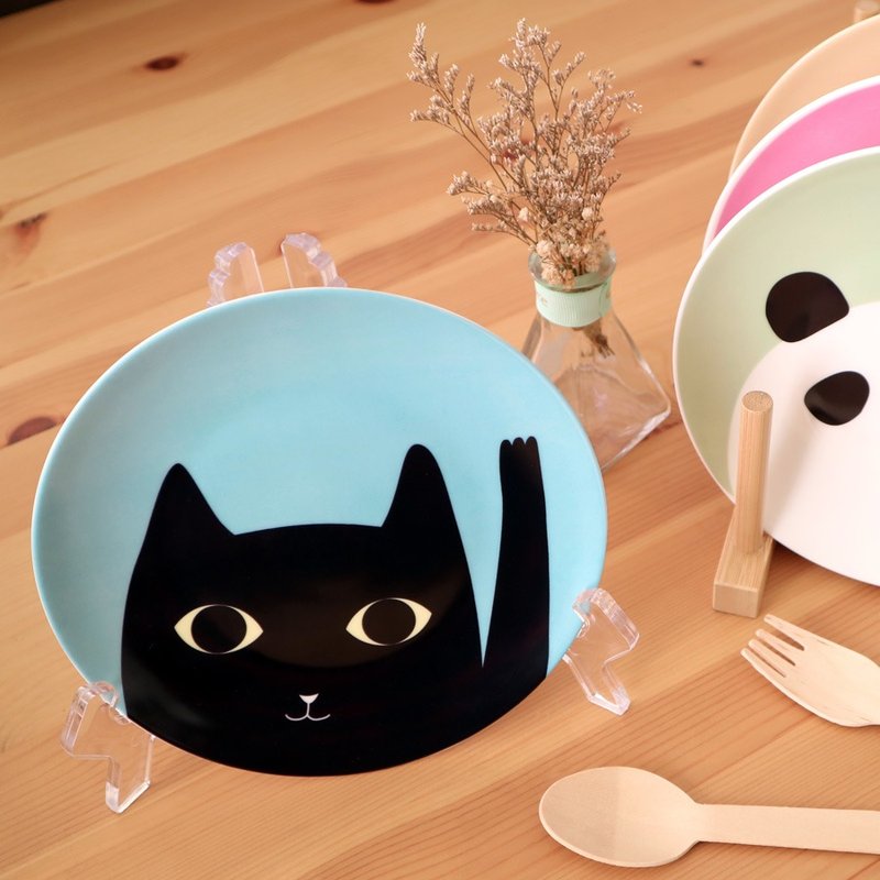 6.5寸骨瓷盘-可爱动物跟妳Say Hi系列 - 小猫 单入购买区(共四款)~ / 骨瓷 / 餐盘 / 可微波 / 通过SGS / 单入购买区 - 浅碟/小碟子 - 瓷 多色