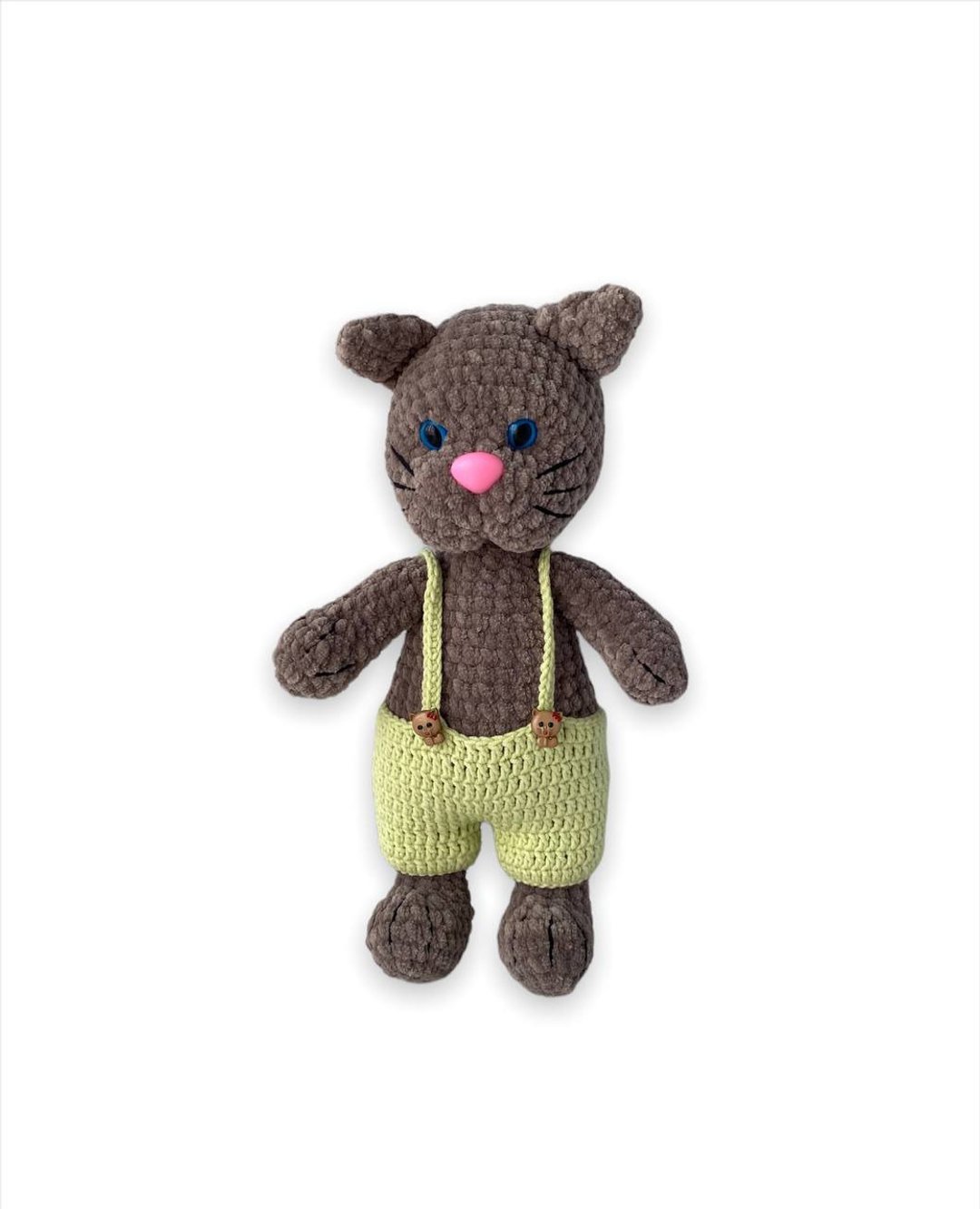 Handmade cat, Organic baby toys, Newborn child gift, Plush cat, Stuffed cat - 满月礼盒 - 棉 灰色