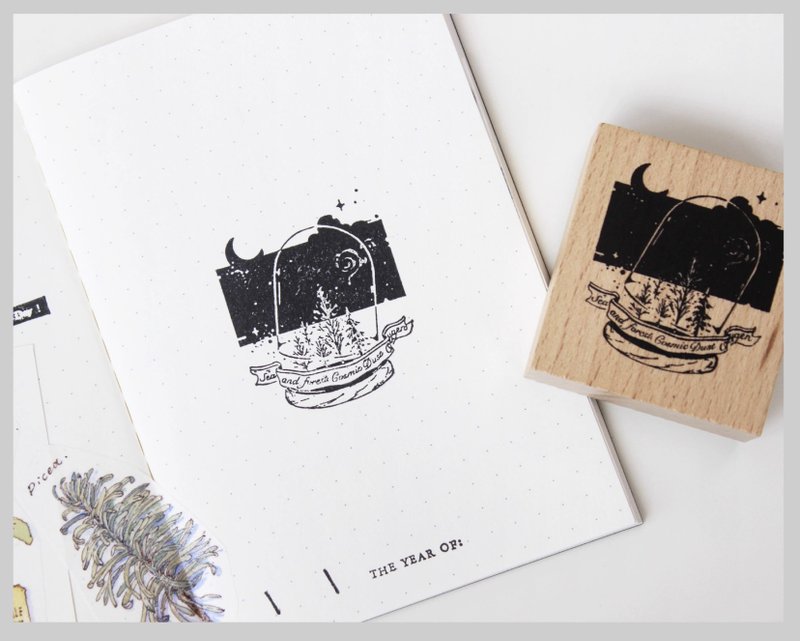 玻璃森林 木製手帳印章 - 印章/印台 - 其他材质 透明