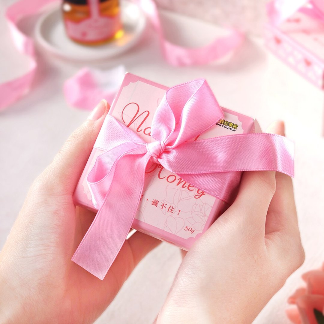 蜜蜂故事馆 婚礼小物－小甜蜜50g (龙眼蜂蜜) - 蜂蜜/黑糖 - 新鲜食材 粉红色