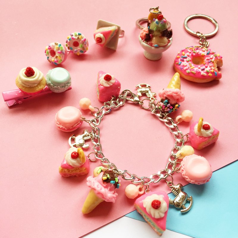 Box Set cake - 手链/手环 - 纸 粉红色