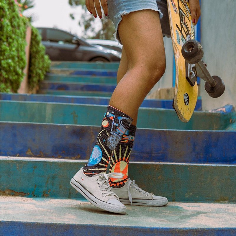 FLIPPOS潮流机能压力袜 翻转袜【Space Camp(Day) 小太空人】 - 袜子 - 其他材质 多色