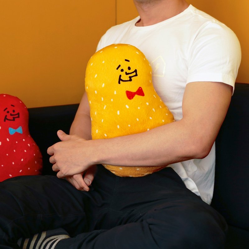 好事花生 ! 二代抱枕 - 枕头/抱枕 - 棉．麻 黄色