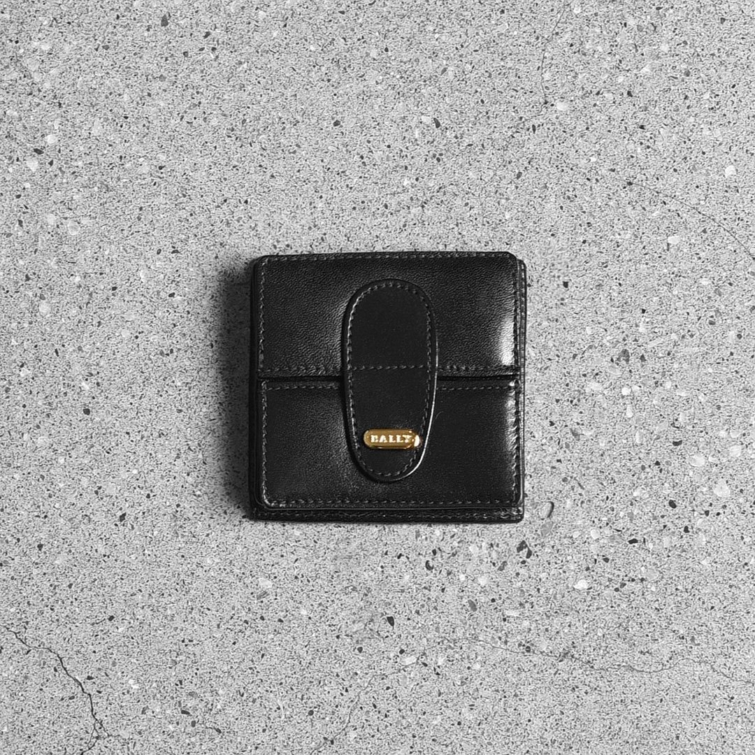 Vintage Bally 古董零钱包 - 零钱包 - 真皮 黑色