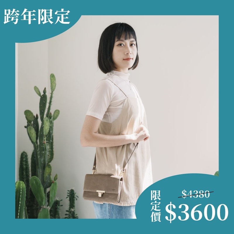 【24hr快速出货】Tt压扣 长夹手机包 真皮-2234 三色 - 侧背包/斜挎包 - 真皮 黑色