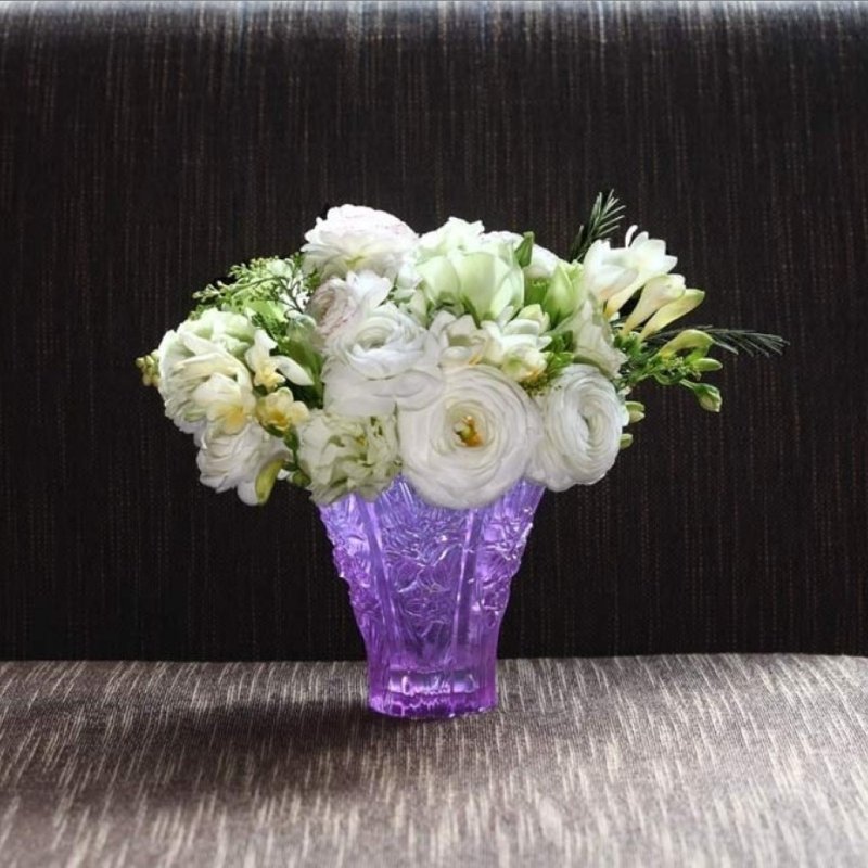 琉璃工房 LIVING 百百合 花瓶 百合花 母亲节/办公室装饰花浮雕 - 花瓶/陶器 - 琉璃 