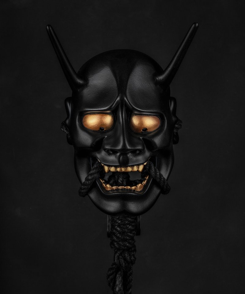 Japanese Traditional plaster Noh Mask Collection handmade Hannya theater Kabuki - 墙贴/壁贴 - 其他材质 