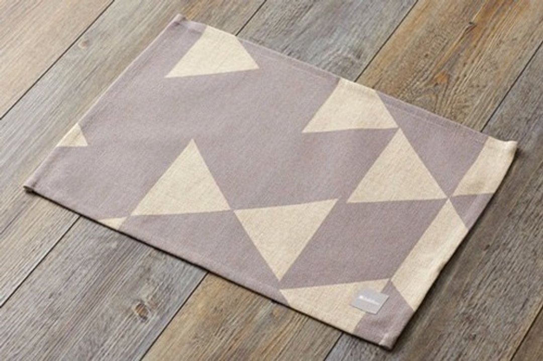 Place mat Scandinavian design Gray diamond 2-pack Natural Linen 45 × 32cm jubileeteatoweltt003 - 杯垫 - 棉 