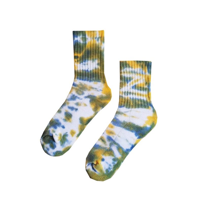 渲染软软脚底 手工袜 - 袜子 - 聚酯纤维 绿色