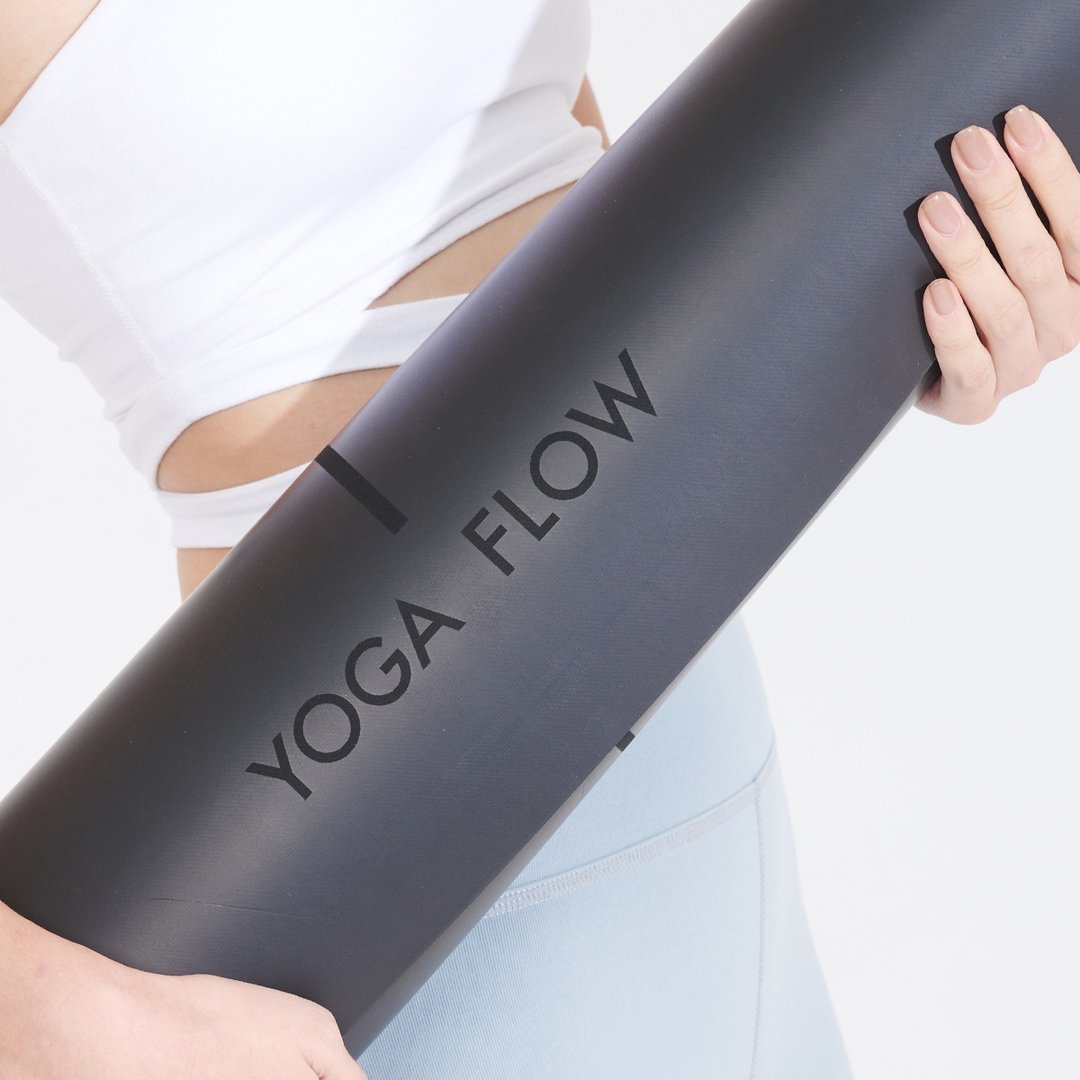 【Yoga Flow】简单几何瑜珈垫 - 消光黑 - 瑜珈垫 - 其他材质 