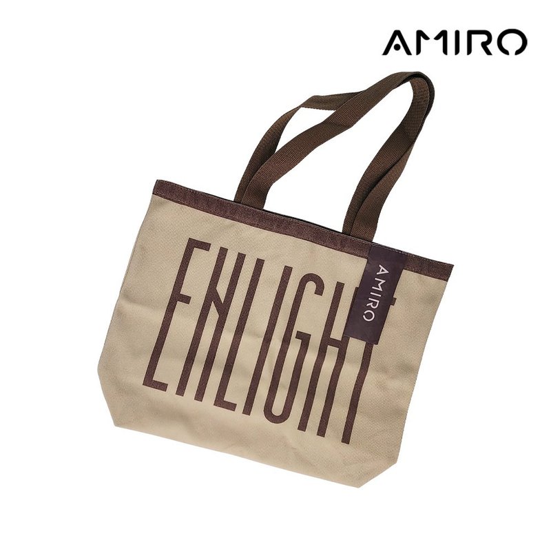 【AMIRO】帆布托特包 - 侧背包/斜挎包 - 棉．麻 卡其色