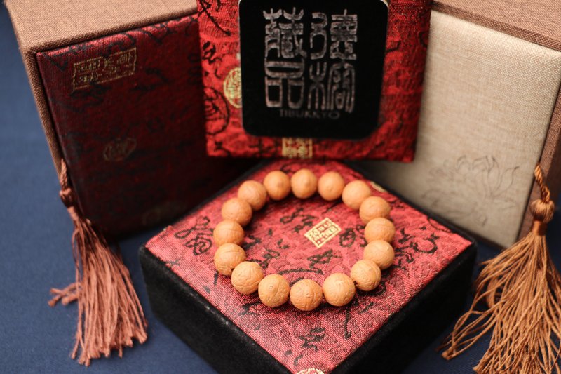 精品尼泊尔正统凤眼菩提12mm圆珠 精品皮色皮质 红皮 菩提子手链 - 手链/手环 - 植物．花 