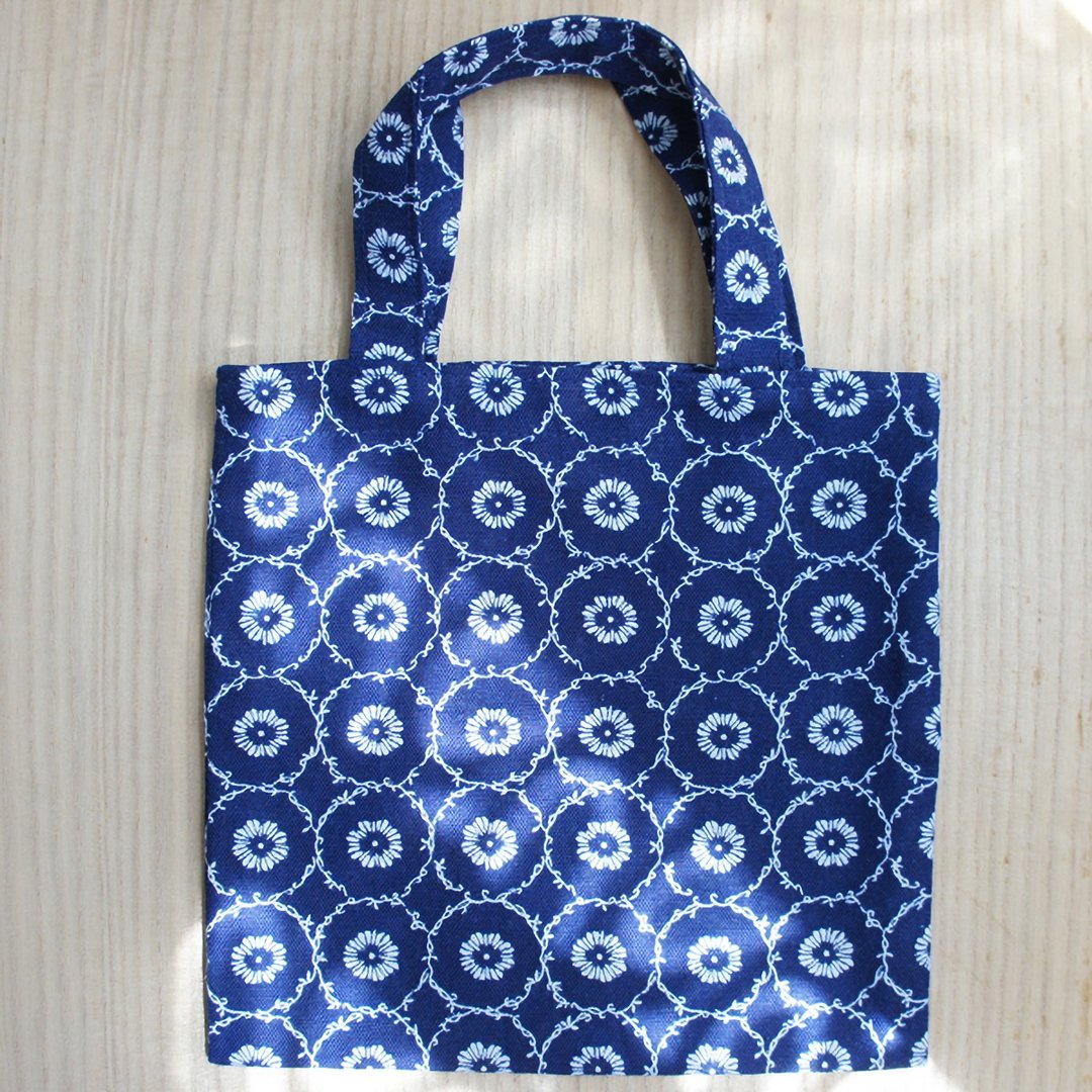 Ba-ba handmade mini shopping bag  No.RB11 - 手提包/手提袋 - 其他材质 蓝色